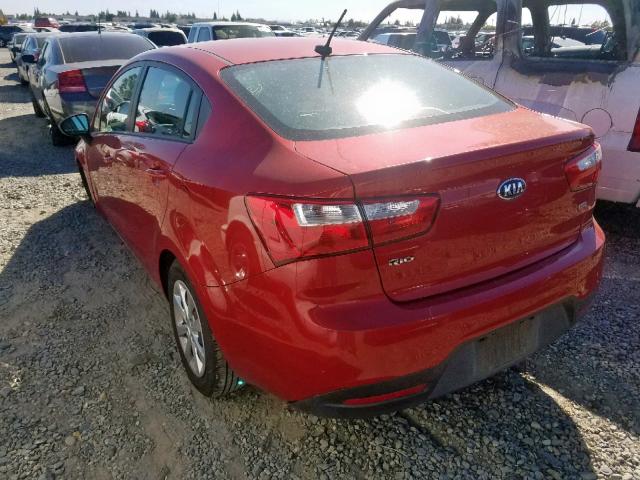 KNADM4A32E6336059 - 2014 KIA RIO LX RED photo 3