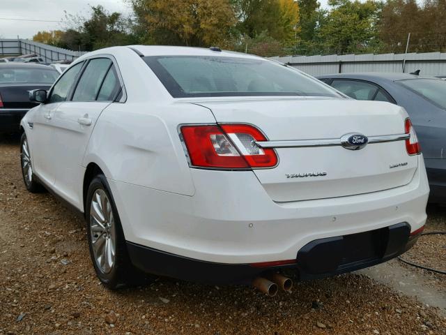 1FAHP2FW7CG126847 - 2012 FORD TAURUS LIM WHITE photo 3