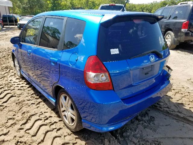 JHMGD38617S042705 - 2007 HONDA FIT S 蓝色 照片 3