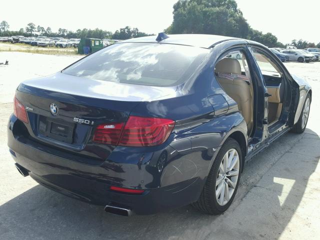 WBAKP9C51ED692699 - 2014 BMW 550 XI BLUE photo 4