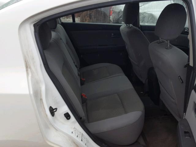 3N1AB6AP6AL718480 - 2010 NISSAN SENTRA 2.0 WHITE photo 6