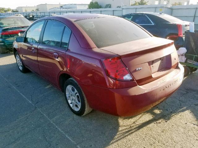 1G8AJ52F44Z109914 - 2004 SATURN ION LEVEL RED photo 3