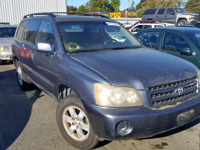 JTEGD21AX30047364 - 2003 TOYOTA HIGHLANDER BLUE photo 1