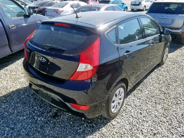 KMHCT5AE5GU281027 - 2016 HYUNDAI ACCENT SE BLACK photo 4