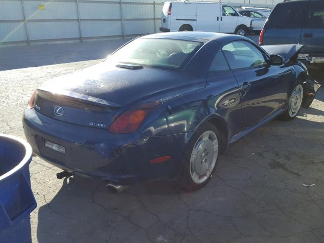 JTHFN48Y950068591 - 2005 LEXUS SC 430 BLUE photo 4