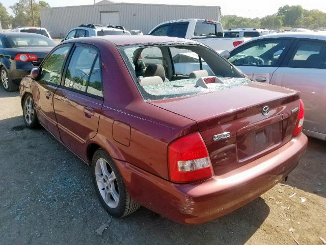 JM1BJ226631172194 - 2003 MAZDA PROTEGE DX RED photo 3