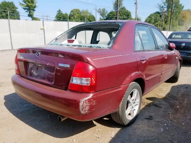 JM1BJ226631172194 - 2003 MAZDA PROTEGE DX RED photo 4