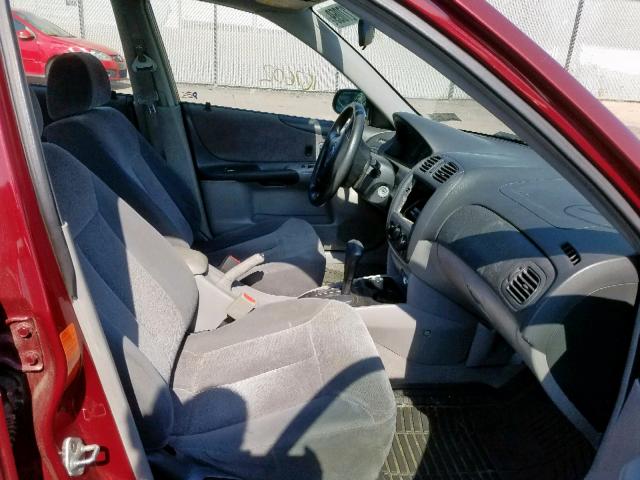 JM1BJ226631172194 - 2003 MAZDA PROTEGE DX RED photo 5