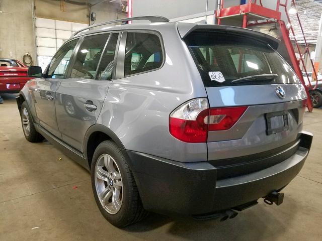 WBXPA934X5WD04543 - 2005 BMW X3 3.0I GRAY photo 3