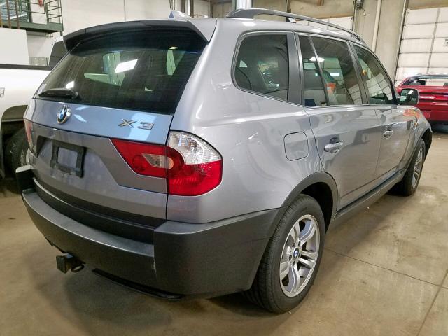 WBXPA934X5WD04543 - 2005 BMW X3 3.0I GRAY photo 4