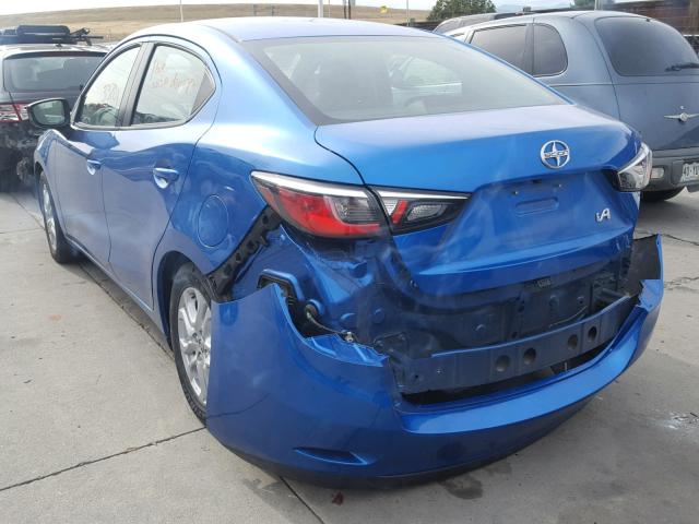 3MYDLBZV0GY107229 - 2016 TOYOTA SCION IA BLUE photo 3