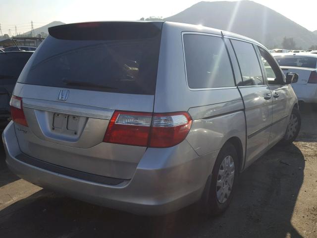 5FNRL38276B046327 - 2006 HONDA ODYSSEY LX SILVER photo 4