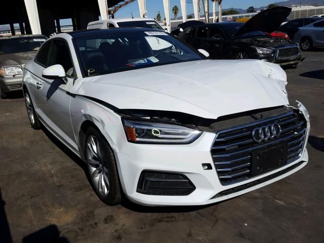 WAUNNAF5XJA001911 - 2018 AUDI A5 PREMIUM WHITE photo 1