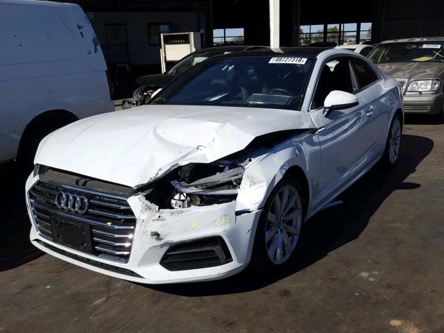 WAUNNAF5XJA001911 - 2018 AUDI A5 PREMIUM WHITE photo 2