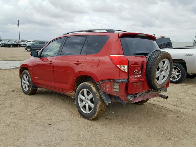 JTMZD31V676038461 - 2007 TOYOTA RAV4 LIMIT RED photo 3