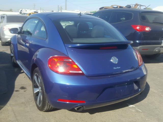 3VWVA7AT8CM655297 - 2012 VOLKSWAGEN BEETLE TUR BLUE photo 3