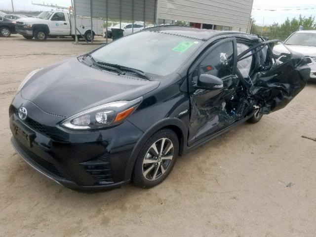 JTDKDTB34J1616222 - 2018 TOYOTA PRIUS C BLACK photo 2