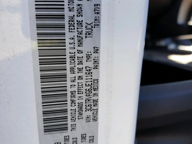 3C6TRVAG6JE111647 - 2018 RAM PROMASTER 白色 照片 10