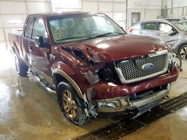 1FTPX14504NC52054 - 2004 FORD F150 BURGUNDY photo 1