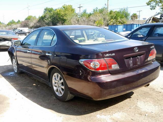 JTHBF30GX30132823 - 2003 LEXUS ES 300 PURPLE photo 3