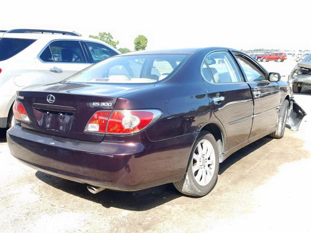 JTHBF30GX30132823 - 2003 LEXUS ES 300 PURPLE photo 4