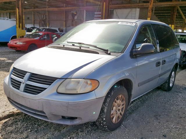 1D4GP25B95B436358 - 2005 DODGE CARAVAN SE BLUE photo 2