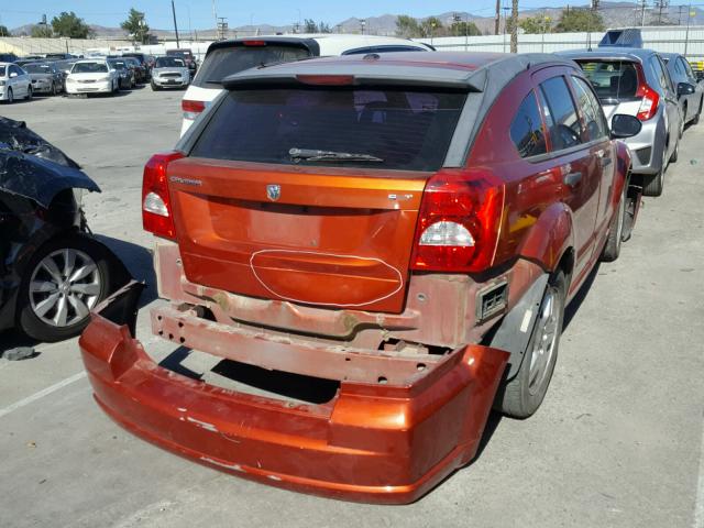 1B3HB48B68D636597 - 2008 DODGE CALIBER SX ORANGE photo 4