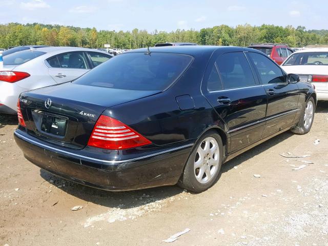 WDBNG83J84A388842 - 2004 MERCEDES-BENZ S 430 4MAT BLACK photo 4