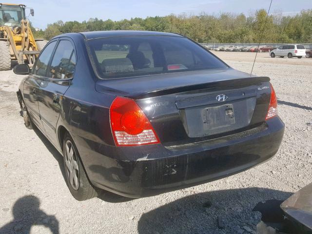 KMHDN46DX5U970549 - 2005 HYUNDAI ELANTRA GL BLACK photo 3