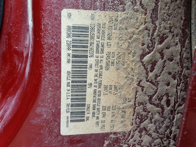 1D8GU58618W102376 - 2008 DODGE NITRO R/T RED photo 10