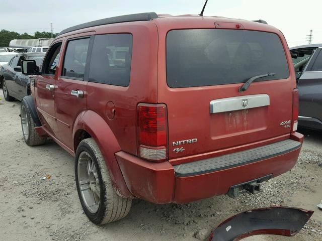 1D8GU58618W102376 - 2008 DODGE NITRO R/T RED photo 3