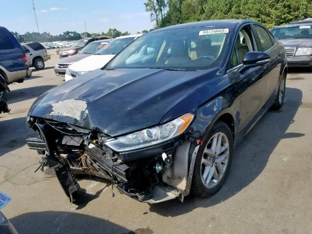 3FA6P0H75DR126535 - 2013 FORD FUSION SE BLACK photo 2