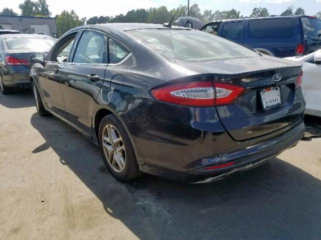 3FA6P0H75DR126535 - 2013 FORD FUSION SE BLACK photo 3