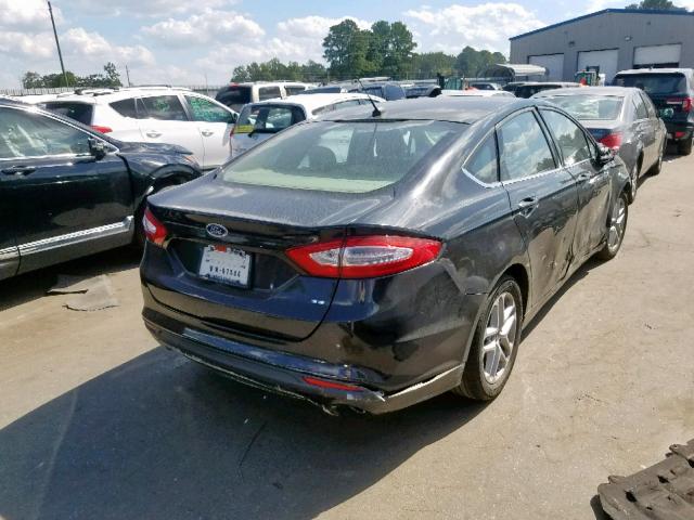 3FA6P0H75DR126535 - 2013 FORD FUSION SE BLACK photo 4