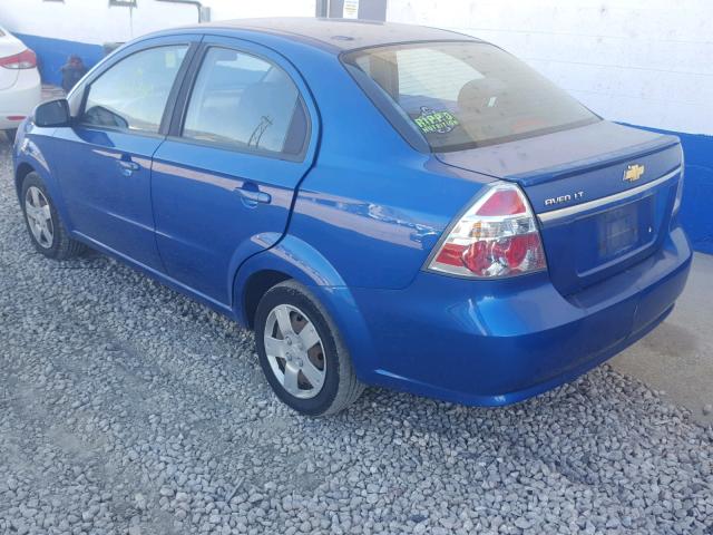 KL1TD5DE2BB126802 - 2011 CHEVROLET AVEO LS BLUE photo 3