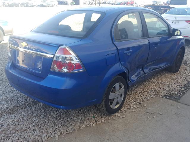 KL1TD5DE2BB126802 - 2011 CHEVROLET AVEO LS BLUE photo 4