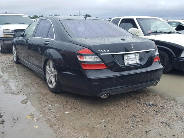 WDDNG71X77A041032 - 2007 MERCEDES-BENZ S 550 BLACK photo 3