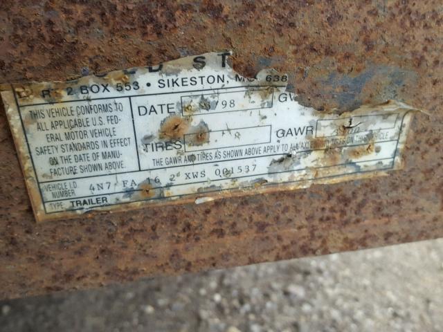 4N7FA162XWS001537 - 2001 MISC CAMPLITE 黑色 照片 10