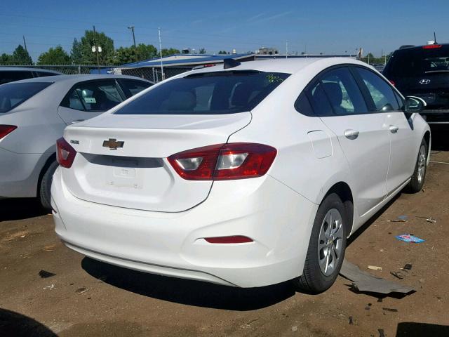 1G1BJ5SM7K7106337 - 2019 CHEVROLET CRUZE WHITE photo 4