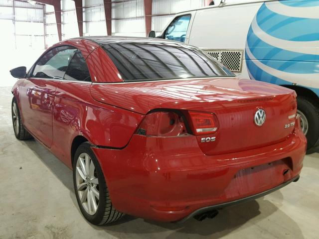 WVWBW7AH6CV003741 - 2012 VOLKSWAGEN EOS KOMFOR 红色 照片 3