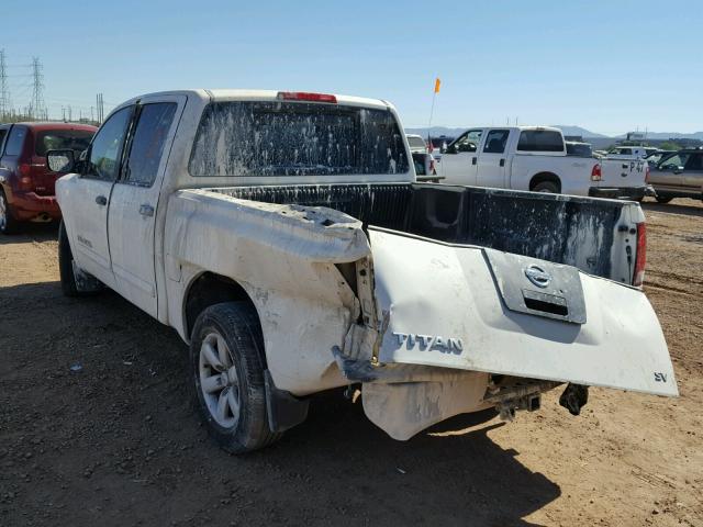 1N6AA0EK1CN308214 - 2012 NISSAN TITAN S WHITE photo 3