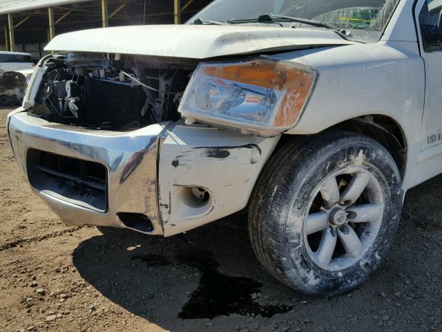 1N6AA0EK1CN308214 - 2012 NISSAN TITAN S WHITE photo 9