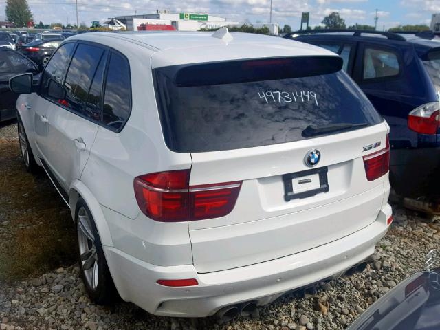 5YMGY0C53BLK26248 - 2011 BMW X5 M WHITE photo 3