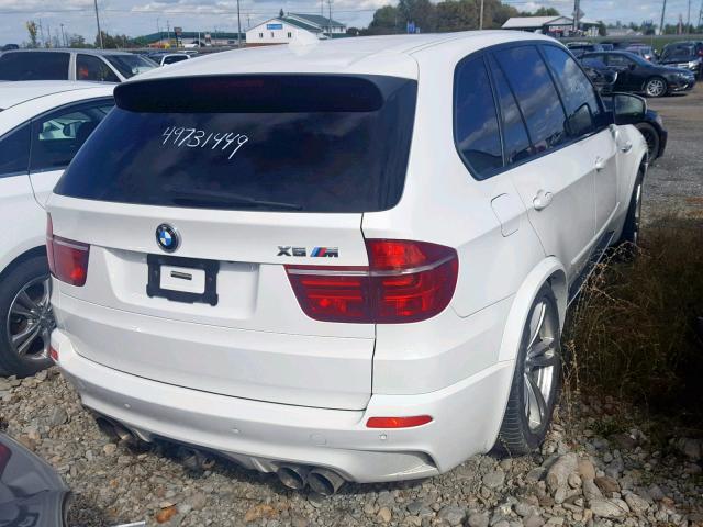 5YMGY0C53BLK26248 - 2011 BMW X5 M WHITE photo 4