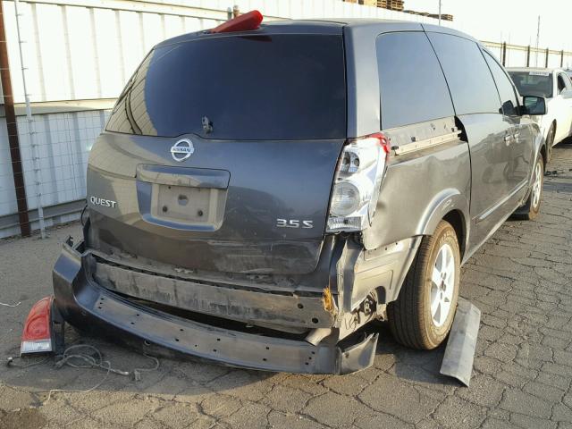 5N1BV28U74N308090 - 2004 NISSAN QUEST S BLUE photo 4