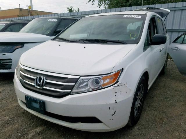 5FNRL5H48BB508563 - 2011 HONDA ODYSSEY EX WHITE photo 2