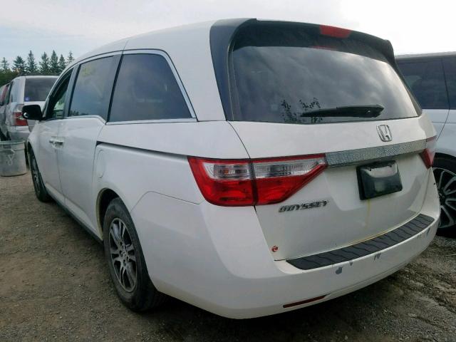 5FNRL5H48BB508563 - 2011 HONDA ODYSSEY EX WHITE photo 3