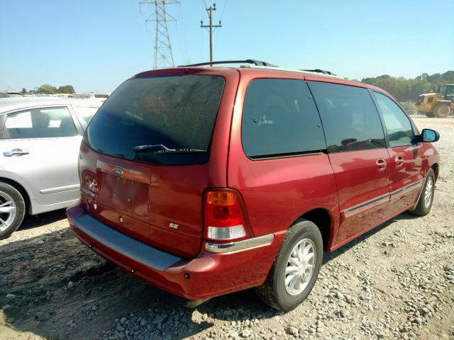 2FMZA5246XBC69139 - 1999 FORD WINDSTAR S RED photo 4