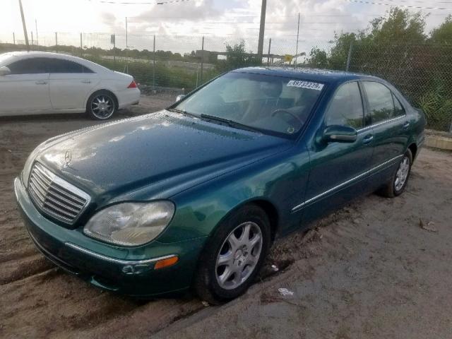 WDBNG70J91A186750 - 2001 MERCEDES-BENZ S 430 GREEN photo 2