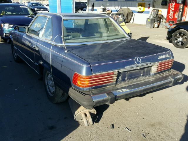 WDBBA45A1DB021270 - 1983 MERCEDES-BENZ 380 SL BLUE photo 3